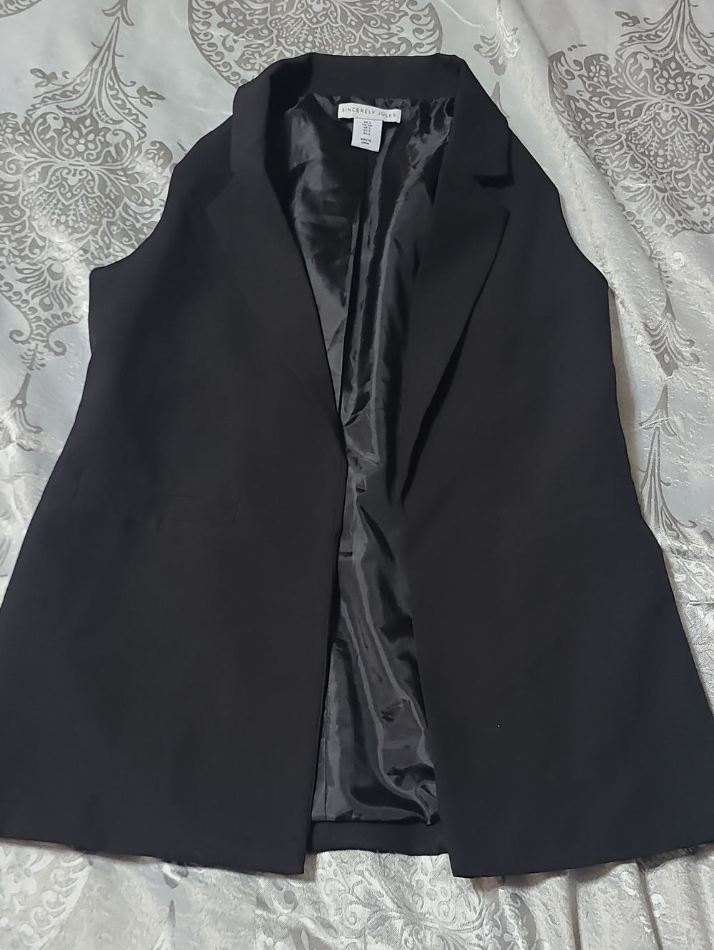 Sincerely Jules  Sleeveless Blazer Vest Size Small - Picture 2 of 8